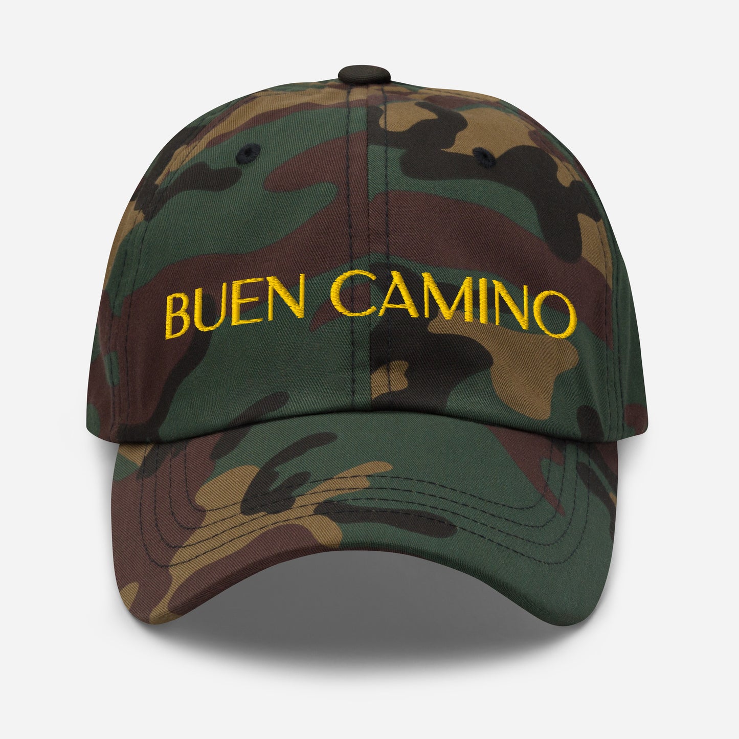 Bestickte Unisex Buen Camino Cap in Camouflage