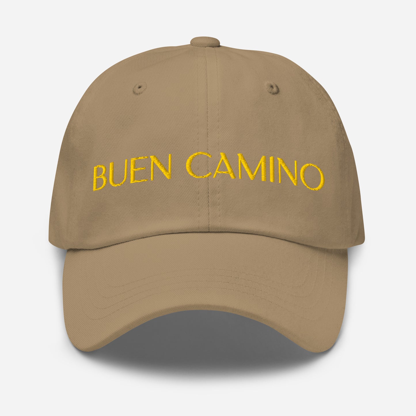 Bestickte Unisex Buen Camino Cap in khaki