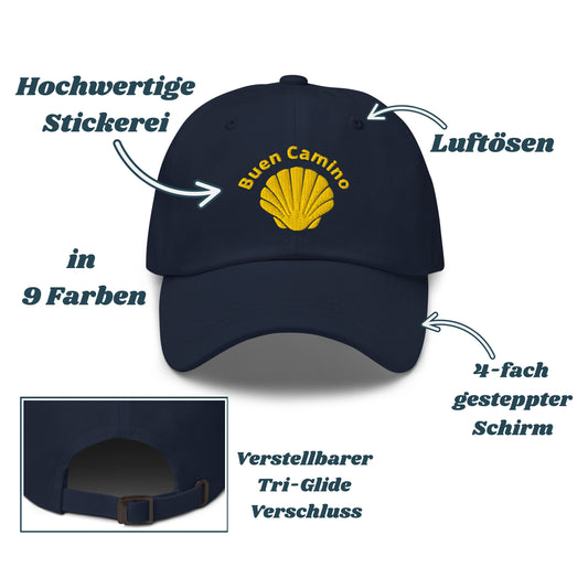 Buen Camino Jakobsmuschel Cap für den Jakobsweg