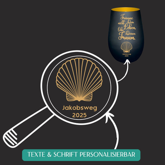 Personalisierbares Windlicht "Lebe Deinen Traum"