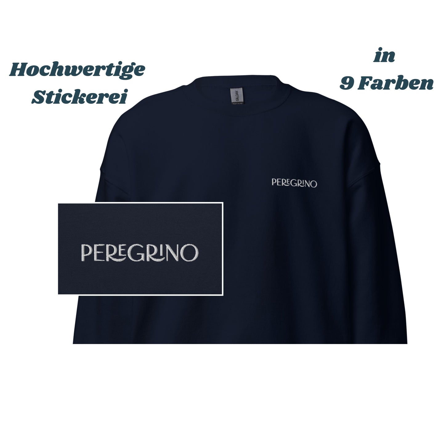 Gesticktes Sweatshirt „Peregrino“ – Gesticktes Pilger-Design