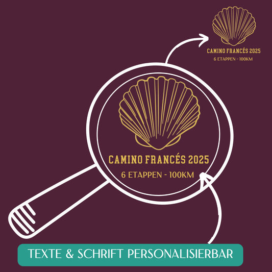 Personalisierbares Damen T-Shirt mit Deinem Jakobsweg