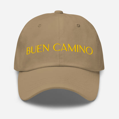 Bestickte Unisex Buen Camino Cap in khaki