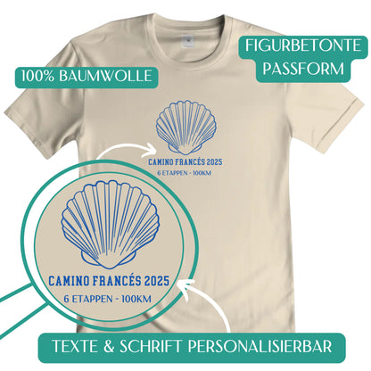 Personalisierbares Herren T-Shirt  mit Deinem Jakobsweg