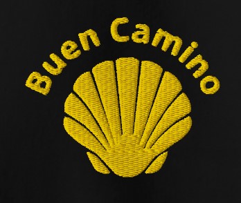 Besticker Zip Hoodie mit Jakobsmuschel "Buen Camino"